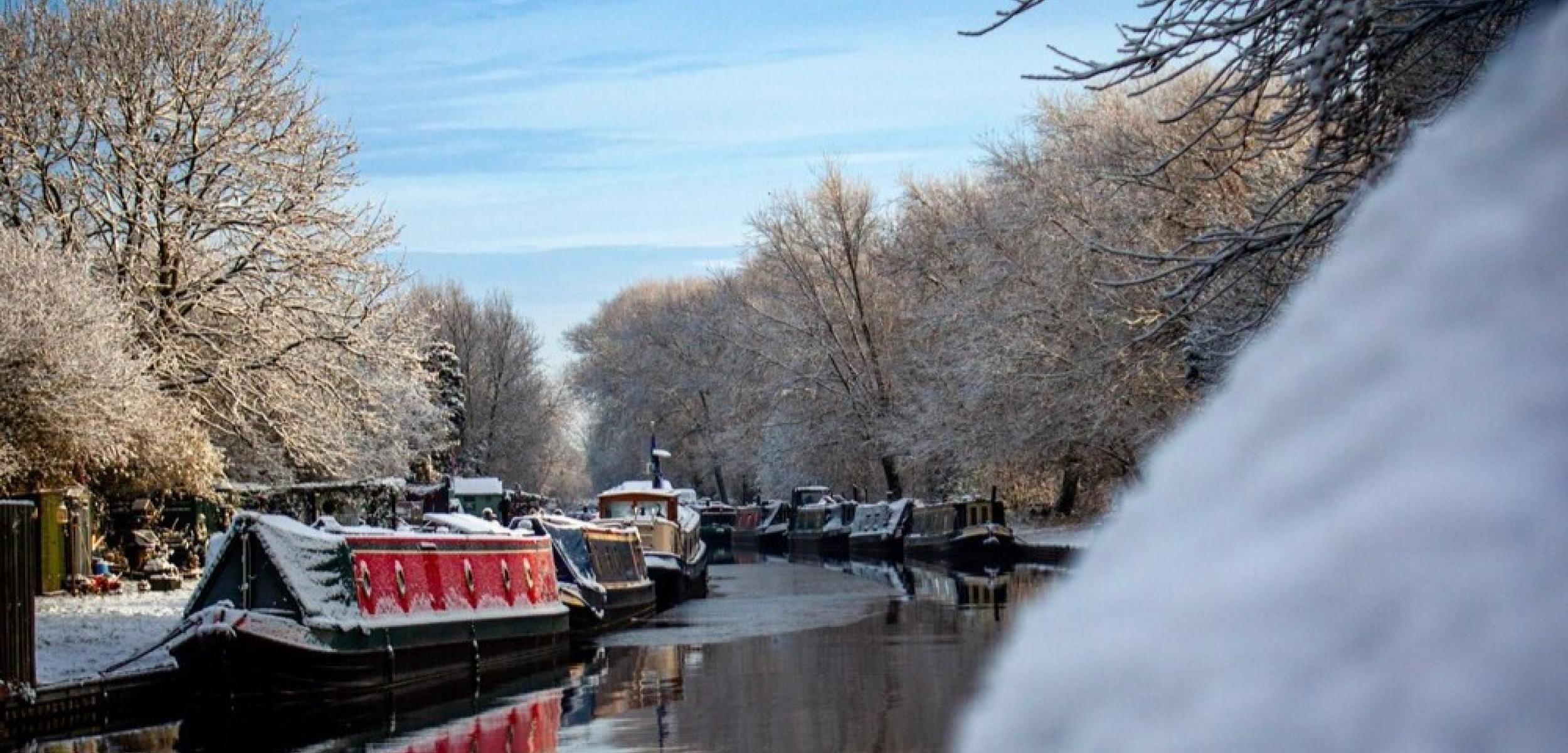 Snow Trent Mersey Canal Crop 641852